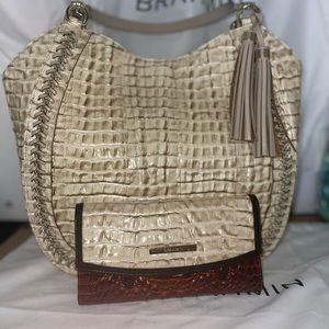 Brahmin Marianna Latte Sagrada with wallet